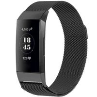 imoshion Mailändische Magnetarmband für das Fitbit Charge 3 / 4 - Größe M - Schwarz