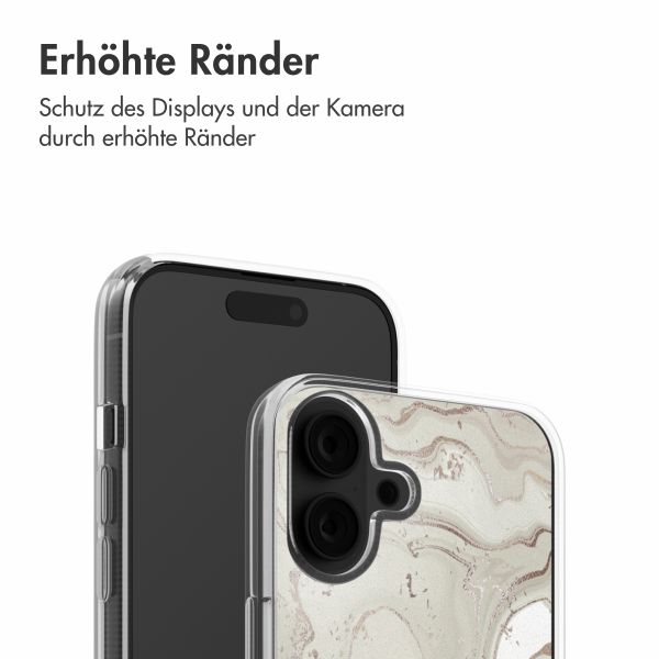 imoshion  Design Hülle für das iPhone 16 - Sandy Marble