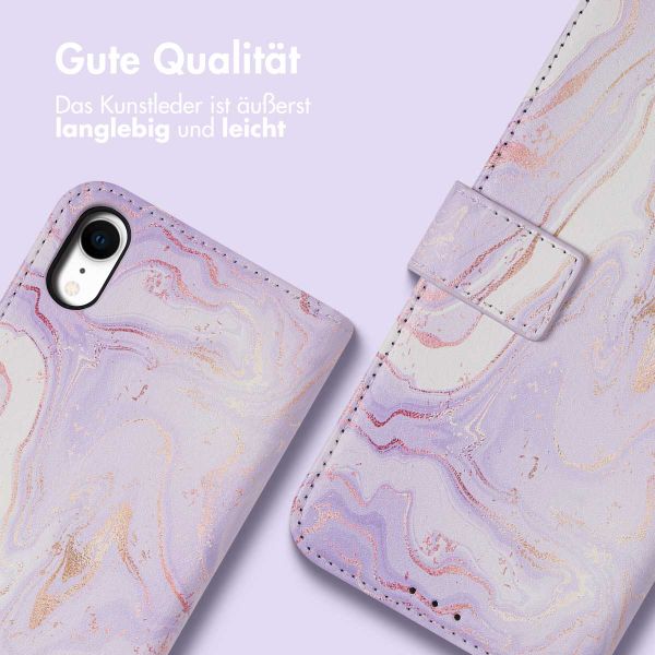 imoshion Design Klapphülle Apple iPhone Xr - Purple Marble