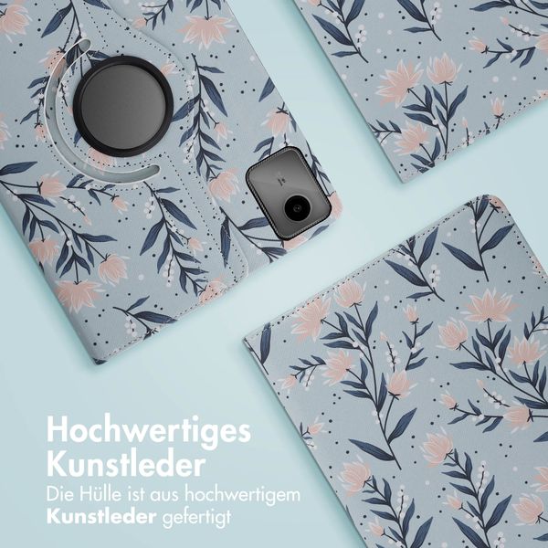 imoshion 360° drehbare Design Klapphülle für das Lenovo Tab M11 - Flowers