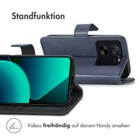 imoshion Luxuriöse Klapphülle Xiaomi 13T / 13T Pro - Dunkelblau