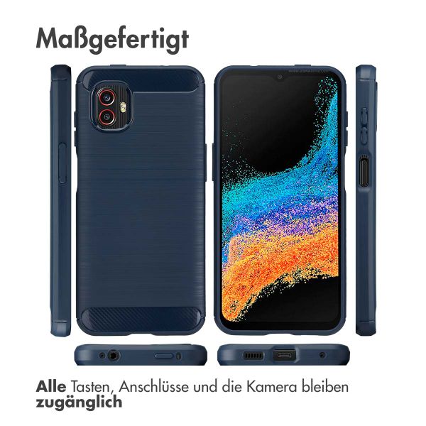 imoshion Brushed Back Cover für das Samsung Galaxy Xcover 6 Pro - Dunkelblau