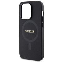 Guess Saffiano MagSafe Back Cover für das iPhone 15 Pro Max - Schwarz