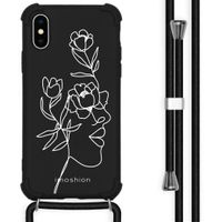 imoshion Design Hülle mit Band für das iPhone X / Xs - Woman Flower Black