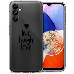 imoshion Design Hülle für das Samsung Galaxy A14 (5G/4G) - Live Laugh Love - Schwarz