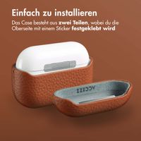 Accezz Echtes Leder Case Apple AirPods Pro - Cognac