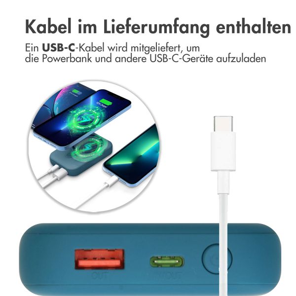 imoshion MagSafe Powerbank - 10.000 mAh - Kabellose Powerbank - Blau