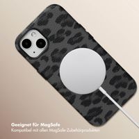 Selencia Sabi Backcover Leopardenmuster mit MagSafe Apple iPhone 13 - Midnight Black