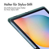 imoshion Trifold Hardcase Klapphülle für das Samsung Galaxy Tab S6 Lite (2020/2022/2024) - Grün