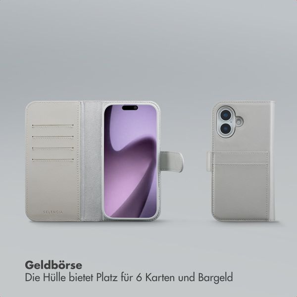 Selencia Olyn Abnehmbare Bookcase mit MagSafe Apple iPhone 17 - Grau