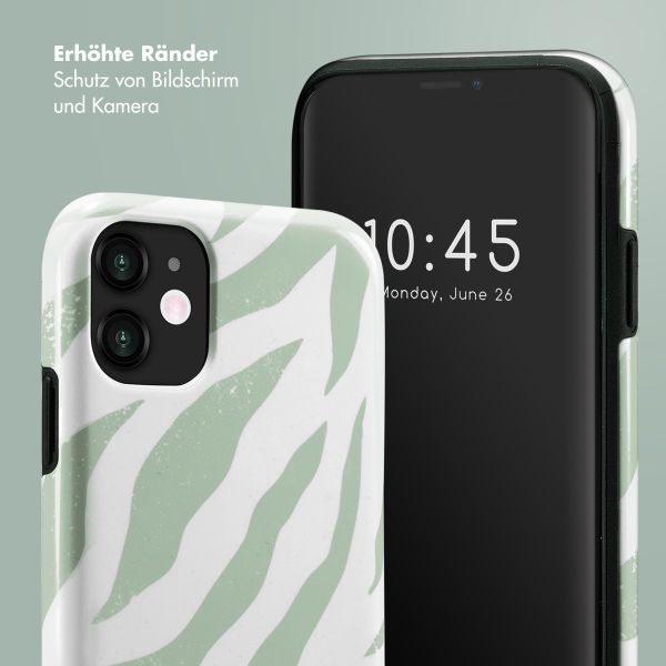 Selencia Vivid Back Cover Apple iPhone 11 - Colorful Zebra Sage Green