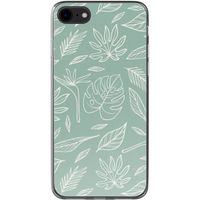 imoshion Design Hülle Apple iPhone SE (2022 / 2020) / 8 / 7 - Leaves Line-Art
