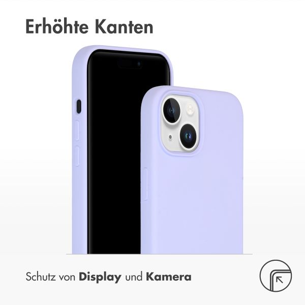 Accezz Liquid Silikoncase für das iPhone 15 - Violett