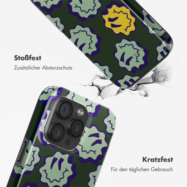 Selencia Vivid Rückabdeckung mit MagSafe Apple iPhone 15 Pro - Wavy Smiley Green
