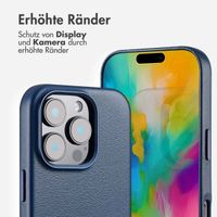 Accezz MagSafe Leather Backcover für das Apple iPhone 16 Pro - Nightfall Blue