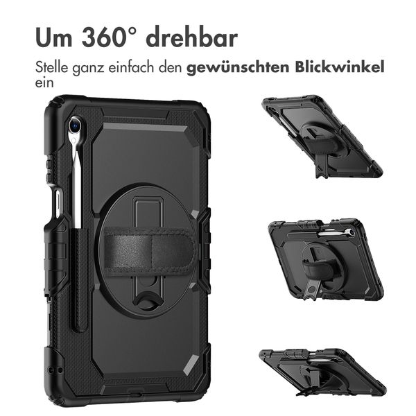 Accezz Robustes Back Cover mit Schultergurt Samsung Galaxy Tab S11 Ultra - Schwarz