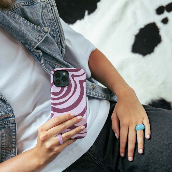 Selencia Vivid Rückabdeckung mit MagSafe Apple iPhone 16e - Wavy Swirl Pink Plum