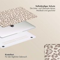 Selencia Sabi Laptop Cover Leopardenmuster Apple MacBook Air 13 Zoll (2022 / 2024 M3 chip / 2025 M4 chip) - Soft Ivory