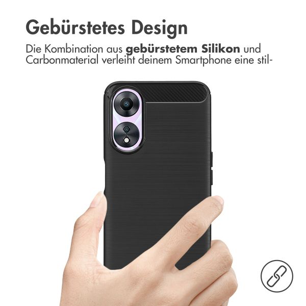 imoshion Brushed Back Cover für das Oppo A78 (4G) - Schwarz