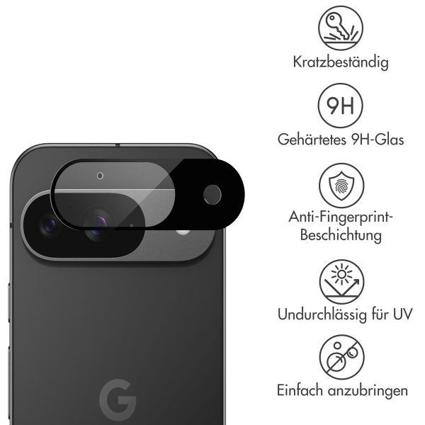 imoshion Kameraprotektor aus Glas 2er-Pack für das Google Pixel 9 - Schwarz