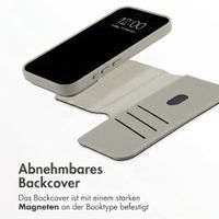 Accezz 2-in-1 Klapphülle aus Leder mit MagSafe Apple iPhone 18 Pro Max / 17 Pro Max - Light Grey