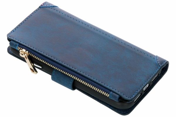Luxuriöse Portemonnaie-Klapphülle Dunkelblau für das iPhone Xr