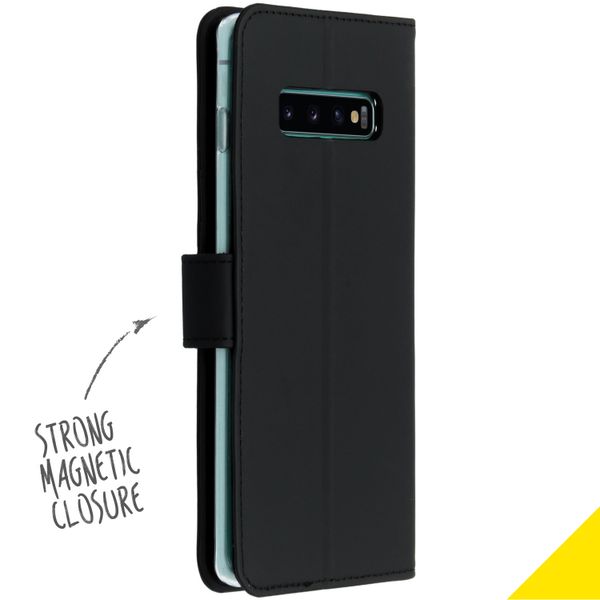 Accezz Wallet TPU Klapphülle Schwarz für das Samsung Galaxy S10 Plus