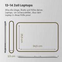Accezz Laptop Hülle 13-14 Zoll - Laptop Sleeve - Dunkelgrün