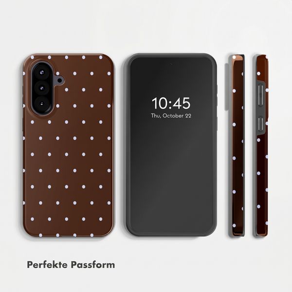 Selencia Vivid Back Cover Samsung Galaxy A57 (5G) - Happy Dots Chocolate