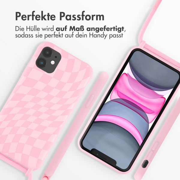 imoshion Silikonhülle design mit Band für das iPhone 11 - Retro Pink