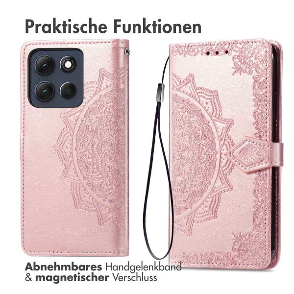imoshion Mandala Klapphülle Motorola Moto G86 Power - Rosé gold
