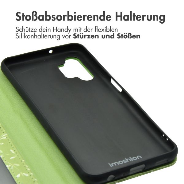 imoshion Design Klapphülle Samsung Galaxy A13 (4G) - Green Flowers
