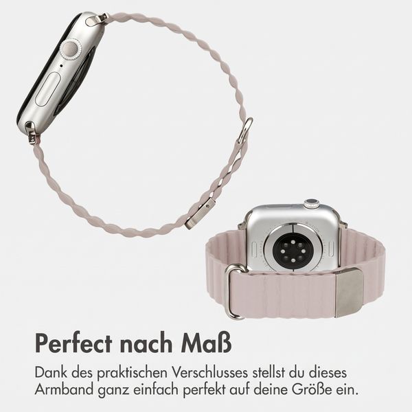 imoshion Magnetisches Kunstlederarmband für Apple Watch | 38/40/41/42 mm - Beige