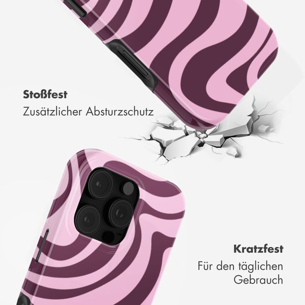 Selencia Vivid Rückabdeckung mit MagSafe Apple iPhone 16 Pro - Wavy Swirl Pink Plum