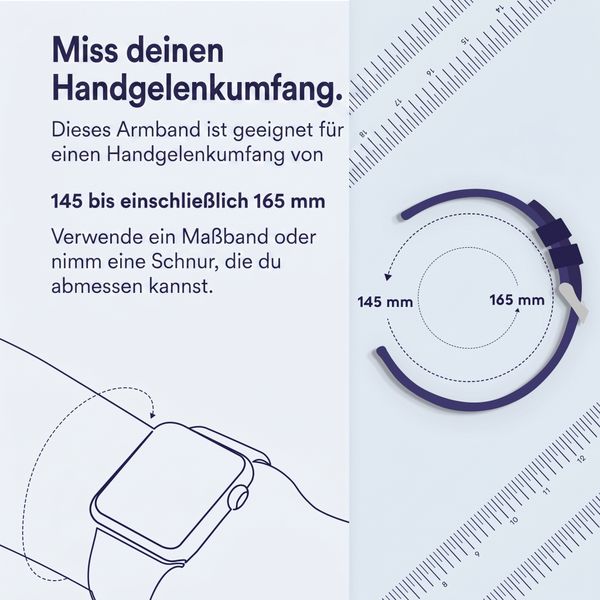 Apple Leather Band Modern Buckle für  Apple Watch | 38/40/41/42 mm - Größe M - Midnight