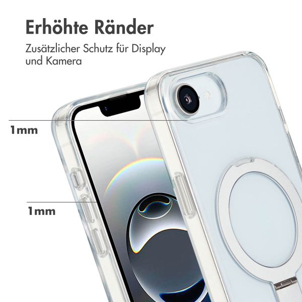 Accezz Ring Stand Backcover mit MagSafe Apple iPhone 16e - Transparent