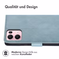 imoshion Luxuriöse Klapphülle Oppo Reno 13 Pro - Hellblau