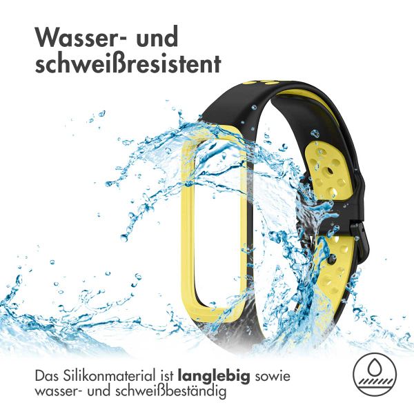 imoshion Silikonband Sport für das Samsung Galaxy Fit 2 - Schwarz / Gelb