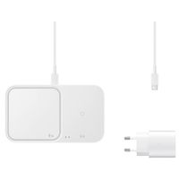 Samsung ﻿Wireless Charger Duo - Ladestation - Mit Adapter und Ladekabel - 15 Watt - Weiß