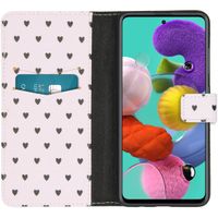 imoshion Design TPU Klapphülle Samsung Galaxy A51 - Hearts Allover White