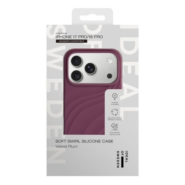 iDeal of Sweden Soft Swirl Silicone MagSafe Hülle Apple iPhone 17 Pro - Velvet Plum