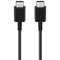 Samsung Original USB-C-zu-USB-C-Kabel - 1 meter - 25 Watt - Schwarz + Original Fast Charging Adapter USB-C Oplader - in Fabrikverpackung - 25 Watt - Schwarz