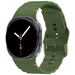 imoshion Wave Silikonarmband für das  Samsung Galaxy Watch 8 (40/44mm) / Classic (46mm) - Dunkelgrün