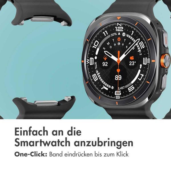 imoshion Ocean Silikonarmband für das  Samsung Galaxy Watch Ultra (2024/2025) - Schwarz