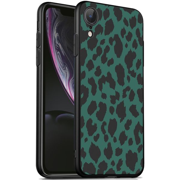 imoshion Design Hülle iPhone Xr - Leopard - Grün / Schwarz