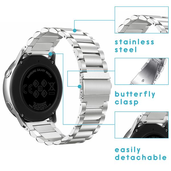 imoshion Armband aus Stahl für das Samsung Galaxy Watch 4 / 5 / 6 / 7 / FE (20 mm) - Silber