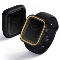 Uniq Moduo Apple Watch Hülle mit austauschbarem Rahmen für die Apple Watch 4-9 / SE - 44/45 mm - Midnight (Black/Mustard)