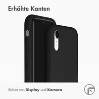 Accezz Liquid Silikoncase iPhone Xr - Schwarz