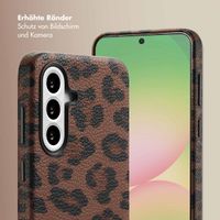 Selencia Sabi Backcover Leopardenmuster mit MagSafe Samsung Galaxy A56 - Mocha Brown