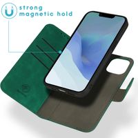 imoshion Entfernbare 2-1 luxuriöse Klapphülle für das Apple iPhone 14 - Dunkelgrün